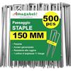 AMAGABELI GARDEN & HOME Amagabeli Garden Home 500 Picchetti Pacciamatura a U in Acciaio Lunghi 150mm Diametro Ø3mm Ancoraggio Premium a Terra Telo Chiodi Pacciamatura Impermeabile Erbacce Ancore per Reti Recinzioni