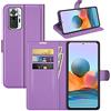 Fertuo Cover per Xiaomi Redmi Note 10 PRO, Custodia Portafoglio Cover a Libro in Pelle Flip Case con Silicone Bumper, Fibbia Magnetica, Porta Carte, per Redmi Note 10 PRO, Viola