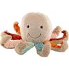Sigikid 43232 - Peluche a forma di polpo patchwork Sweety, giallo per ragazze e ragazzi da 0 a 8 anni