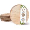 BIOZOYG Palmware - Piatto Pizza usa e getta in foglia di palma I Stoviglie monouso 100 x Tavola da pizza rotonda 25 cm, piatta, con bordo I Foglia di palma Stoviglie monouso biodegradabile