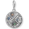 Thomas Sabo Charm Club Ciondolo Charm da Donna con I Simboli Dei 4 Elementi: Terra, Acqua, Aria, Fuoco, in Argento Sterling 925 1814-945-7