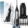Aquasonic Aqua Flosser - Professional Rechargeable Water Flosser with 4 Tips - Oral Irrigator w/ 3 Modes - Portable & Cordless Flosser - Kids and Braces - Dentist Recommended