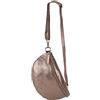 SH Leder ® Lala G399 - Marsupio unisex in vera pelle, per festival, viaggi, borsa a tracolla, da donna, in pelle, 30 x 18 cm, bronzo, L, Marsupio alla moda