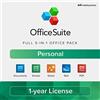 MobiSystems OfficeSuite Personal | 1 Year License | Documents, Sheets, Slides, PDF, Mail & Calendar | 1 Windows & 2 Mobile Devices