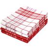 Encasa XO Strofinacci Cucina Cotone, Canovacci 70x45 cm | Spugna rossa, Spugna Assorbente | Asciugatura Rapida | Lavabile in Lavatrice | Resistente | Asciugapiatti