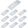 DOJA Barcelona | Piastra Fissaggio | Piastre di Giunzione 140 x 55 mm | 10 Pz | Piastrine Forate | Piastre Fissaggio Legno | Piastra di Giunzione Acciaio Galvanizzato | Piastre Forate Armadio, Tavolo