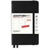 LEUCHTTURM1917 367637 Agenda settimanale Pocket (A6) 2024, con quaderno extra per indirizzi e anniversari, nero, tedesco, 12 mesi