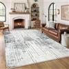 Tinyboy-hbq Tappeti dal design moderno per soggiorno, a pelo corto, per soggiorno, camera da letto, grigio (200x 250 cm, Grigio/Beige)