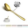 Kyraton Cucchiaini d'oro 12 pezzi 14cm in acciaio inossidabile placcato titanio cucchiaini dorati, cucchiaio da dessert, cucchiaino d'oro, cucchiaio argenteria