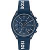 BOSS Orologio con Cronografo al Quarzo da uomo con cinturino in silicone Blu - 1514061, Blue