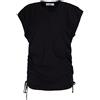 JIJIL black t-shirt with side laces - nero, 42