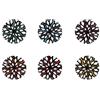 ROSE & TULIPANI MILANO Thun Rose & Tulipani - Set di Piatti Frutta Mix da 6 Pezzi - Noir, Stoneware - Stoneware - Ø 20,5; h2,5 cm