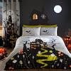 Bedlam Copriletto Halloween Casa Infestata Bedlam - Matrimoniale (200 x 200cm) - Copriletto Luminoso al Buio - Casa Infestata - Decorazioni Halloween - Tenda Abbinata Disponibile