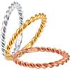 Elli Set di Anelli da Donna in Argento 925, 3 Colori, Misura 14