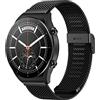 Hiseus Cinturino Compatibile con Xiaomi Watch S1, Cinturino di Ricambio Metallica in Acciaio Inossidabile 22mm per Xiaomi Watch S1/S1 Active/Mi Watch (Nero)