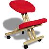 cinius Sedia Ergonomica Naturale con seduta color Rosso