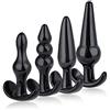 SXOVO Plug Anali + Palline Anali, Plug Analesex Toy per Principianti, Plug Anale Indossabile per Massaggio Prostatico e Allenamento Anale, Toys Sessuali per Donna Uomini (Nero)