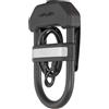 Hiplok DXC, Lucchetto ad arco con cavo in acciaio aggiuntivo, Unisex, ALL BLACK, Chiusura: 15 cm x 8,5 cm + 100 cm