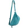 modamoda de - T77 - ital. Borsa a banana, borsa a banana, borsa per il petto, taglia media, in morbida pelle, Turchese, L, Casual, alla moda