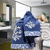 CasseseShop Asciugamano 1+1 vingi Stile Marino Ricamata (Blu)