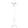 RELAX4LIFE Appendiabiti da Terra con Portaombrelli, Legno Massello, Attaccapanni Alto 184 cm, con 8 Ganci e Piedini, Stand Appendiabiti per Ingresso, Corridoio, Entrata