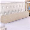DG Catiee Cuscino cilindrico cilindrico, per testiera e collo, morbido e confortevole, cuscino lombare per divano, letto, con chiusura a fessura (12 x 80 cm, beige)