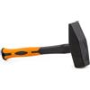 Mivos Martello da Fabbro 1500 g - Tipo Tedesco - Martello da Meccanico con Testa Forgiata in Acciaio e Manico in Fibra di Vetro - Martello da Falegname con Manico Ergonomico Antiscivolo