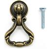 DOJA Barcelona | Pomelli Vintage | 16 Pezzi | Pomelli ad Anello Antichi | 53 * 33 * 17mm | Zinco + Alluminio | Maniglie ad Anello per Mobili cido | Per Cassetti Cucina, Cassettiera Camera da Letto