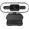 Jolsaawie Videocamera HD 2K con illuminazione Anulare Microfono InteGed Messa a fuoco Automatica USB Plug & Utilizzare Videocamera per PC Desktop per Laptop