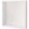 heavenlife Cornice 3D Profonda per Oggetti, 3D Ombra Profonda Box, Cornice Portafoto 3D con Foglio Acrilico Trasparente, Cornice Contenitore per Medaglia Souvenir Regali Fiore (Bianco 27x27cm)