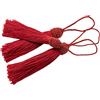 VAPKER - 20 nappine segnalibro, 15 cm, colore: rosso scuro, con testa a forma di ananas, nappine in morbida simil seta, con fili, con passante da corda, per portachiavi, orecchini, gioielli, progetti
