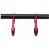 Ezweiji Prolunga Manubrio Bici, Diametro 25,4-31,8 Mm Prolunga Manubrio Bici Con Due Supporti Manubrio Per Torcia Smartphone Dispositivi GPS (Rosso)