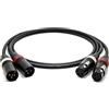 enoaudio Mogami 2534 Quad Cavo Coppia (L,R) professionale | Neutrik Gold XLR femmina - XLR maschio | HiFi - 3,0 m