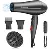 Faszin Asciugacapelli Professionali Ionico, Phon Capelli Ioni con Diffusore, Fono Capelli Professionale potente, Tecnologia Triple-L plus resistente hair dryer