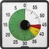 TimeTEX - Timer conto alla rovescia L con disco semaforo | Timer preciso per misurazioni del tempo versatili con funzioni pratiche | Contenuto: timer a batteria in nero (dimensioni: circa 20 x 20