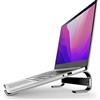 MMOBIEL Supporto PC Portatile - Supporto per Laptop da 10 a 18 pollici - Ventilato per Laptop Universale da Scrivania Compatibile con MacBook, ASUS, Acer e altro - Alluminio Nero