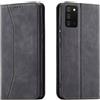 OKZone Cover per Samsung Galaxy A03S, Custodia Flip Pelle Portafoglio Magnetica Libro [Slot Schede], Silicone TPU Bumper Wallet Supporto Cover, Antiurto [Kickstand] (Nero)