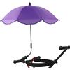 JUOPZKENN Ombrellone per passeggino, protezione UV, universale, con morsetto, 360 gradi, per sedie da spiaggia, impermeabile, portatile, per passeggini, golf, carrelli e sedie a rotelle (colore viola)