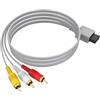 Link-e : AV Cavo (Audio/Video) RCA Con Connettori Placcati Oro Per Console Di Gioco Nintendo Wii