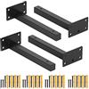 Faankiton 4 Pezzi Staffe per Mensole Industriale, Staffe per Scaffali Industriali, Supporto di Metallo Galleggiante, Supporto per Mensola Pesanti 20 mm di Spessore, Capacità di Carico: 40-60Kg (20CM)
