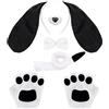 Hifot Costumi per Cagnolino per Adulti e Bambini, Fascia con Orecchie Cane Naso Finto Coda Guanti Papillon,Bassotto Costume Halloween Carnevale