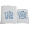 Ischia Tessile Ricami De Vivo Coppia di Asciugamani Viso e Ospite per Bambini in Spugna - Elefantino Ricamato - 100% Cotone - Misura Viso 65x110 cm, Misura Ospite 45x60 cm - Disponibile in Colori Rosa e Azzurro (Azzurro)