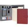 Wason Portadocumenti in pelle PU A4 Cartella Tasche Portadocumenti Portafoglio Padfolio Custodia con Portablocco Rimovibile per Organizzatore Personale Conferenza Riprendere(Vino rosso)