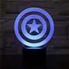 Wolobox Lampada LED con stemma dei fumetti Capitan America Black Hawk che cambia colore, luce notturna USB e decorazione
