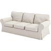 HomeTown Market Copridivano In Tessuto Resistente, Compatibile Con IKEA Ektorp Sofa Cover. Divano Non Incluso (3 Posti Beige)