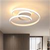 Comely Plafoniera LED Moderno, 36W 4000LM Lampada da Soffitto Design a Spirale, Lampadario LED Luce Calda 3000K per Soggiorno Camera da Letto Cucina Corridoio, Bianco