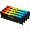 Kingston FURY Beast RGB 128GB 3600MT/s DDR4 CL18 DIMM (Kit da 4) Memorie per Desktop KF436C18BB2AK4/128