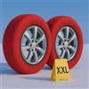 CARALL Calze da Neve Omologate Italia, Colore Rosso, Misura XXL, Catene Da Neve Tessili (Rosso,XXL)