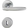 HOPPE 3066814 Maniglia Roissy con Rosette BB (Buntbart), Ottone Satinato/Cromato Opaco