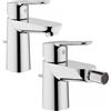 Coppia miscelatori Grohe lavabo+bidet modello Bauedge in ottone